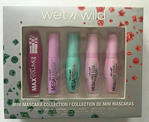 Wet N Wild Mini Mascara Collection - Gift Set - 5 Count Mascara Per Set - Net Wt. 0.15 FL OZ Each - One Gift Set