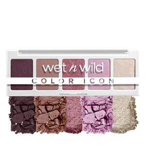 wet n wild color icon eyeshadow makeup 5 pan palette, purple petalette, matte, shimmer, metallic, long wearing, rich buttery pigment, cruelty free