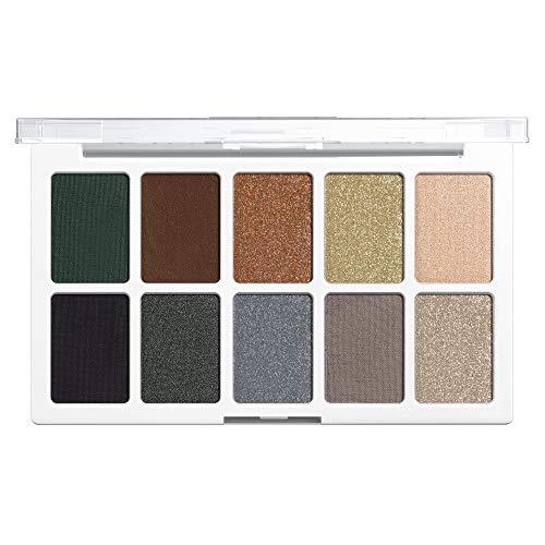 Wet n Wild Color Icon 10-Pan Eyeshadow Makeup Palette, Blue Lights Off, Long Lasting, Shimmer, Metallic, Glittery, Matte, Rich Smooth Pigment, Cruelty Free