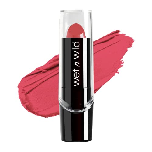 wet n wild Silk Finish Lipstick| Hydrating Lip Color| Rich Buildable Color| Hot Paris Pink