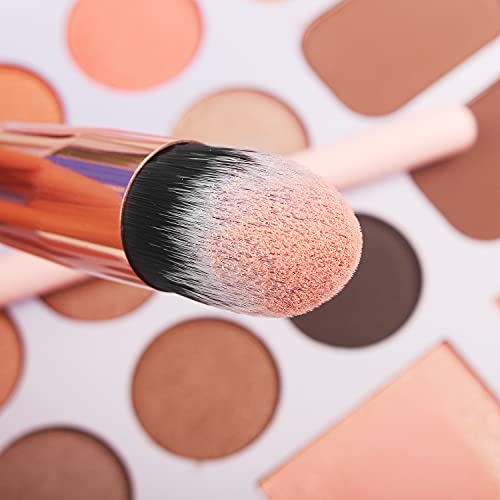 Real Perfection Makeup Brushes 16pcs Makeup Brushes Set with 1 Eyebrow Razor Premium Synthetic Foundation Brushes Blending Face Powder Eye Shadow Concealer Make Up Brushes Tool Kit