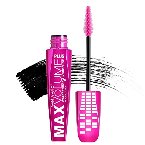 Wet n Wild Max Volume Plus Waterproof Mascara - Amp'd Black,0.8 Fl Oz (Pack of 1),C141A