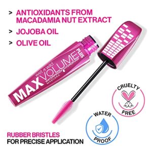 Wet n Wild Max Volume Plus Waterproof Mascara - Amp'd Black,0.8 Fl Oz (Pack of 1),C141A