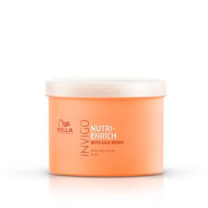 wella professionals invigo nutri-enrich mask, deep nourishing & moisturizing hair mask for dry & damaged hair, 16.9 fl oz