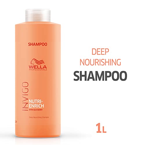 Wella Professionals Invigo Nutri-Enrich Shampoo, Professional Deep Nourishing Shampoo For Dry & Damaged Hair, 33.8 Fl oz