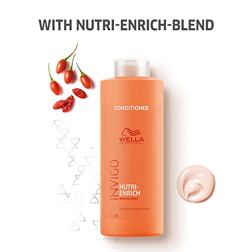 Wella Professionals Invigo Nutri-Enrich Conditioner, Deep Nourishing & Moisturizing Conditioner, For Dry & Damaged, 33.8 Fl oz