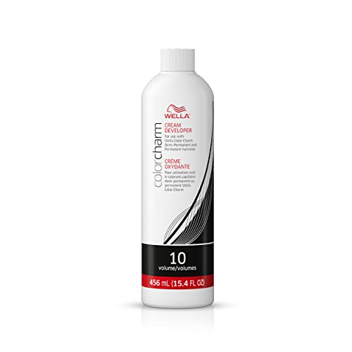 WELLA colorcharm 10 Vol Cream Developer, for Optimal Gray Blending and Rich, Multi-Dimensional End Results, 15.4 oz