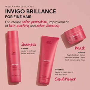 Wella Professionals Invigo Color Brilliance Hair Mask for Fine or Normal Colored Hair, Conditioning Treatment, Color Vibrancy Mask, 16.9 Fl oz