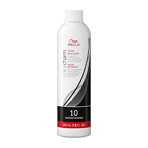 WELLA colorcharm 10 Vol Cream Developer, for Optimal Gray Blending and Rich, Multi-Dimensional End Results, 7.8oz