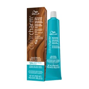 wella colorcharm demi permanent hair color, 5n lightest neutral brown,2 oz