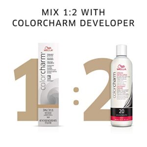 WELLA colorcharm Permanent Gel, Hair Color for Gray Coverage, 5WV Cinnamon