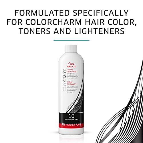 WELLA colorcharm Hair Toner, T18 Lightest Ash Blonde + 10 Vol. Developer