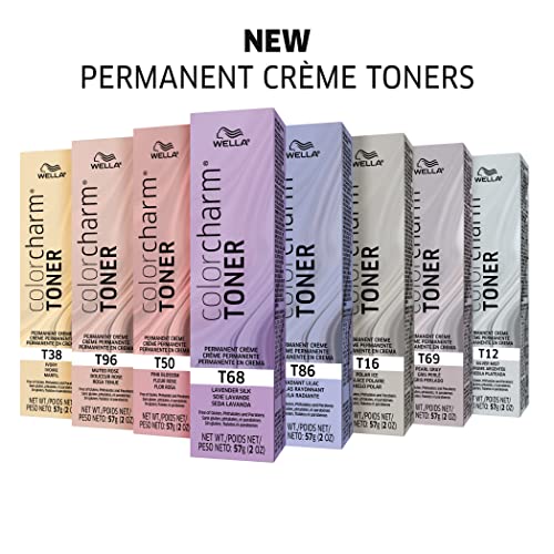 WELLA colorcharm Permanent Crème Toner, Free of Animal-Derivied Ingredients, Parabens Free, Gluten Free, T16 Polar Ice, 2 oz