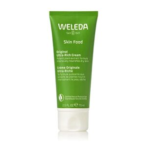 weleda skin food original ultra-rich body cream 2.5 fluid ounce, plant rich hydrating moisturizer with pansy, chamomile and calendula