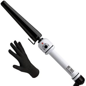 hot tools pro artist nano ceramic tapered curling wand | for smooth, shiny hair (3/4 to 1-1/4 in)