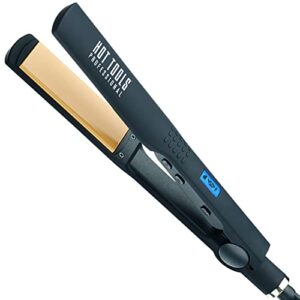 hot tools pro artist nano ceramic flat iron | wide plate for faster styling (1-1/4 in)