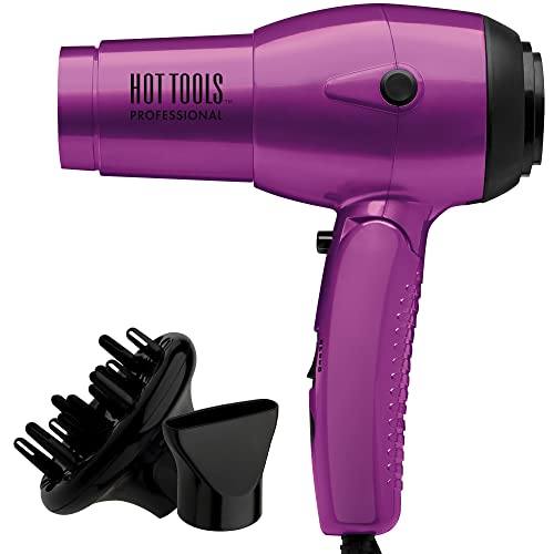 Hot Tools Pro Artist 1875W Ionic Compact Hair Dryer | Lightweight, Perfect for Travel