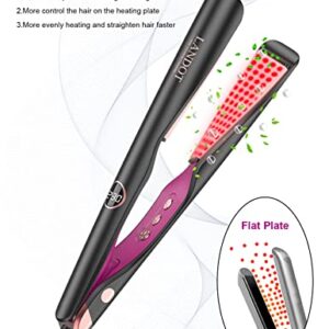 LANDOT Hair Straightener and Curler 2 in 1, Twist Flat Iron Curling Iron for Curl/Wave or Straighten