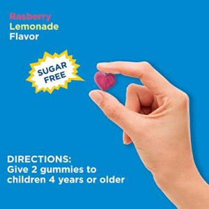 Mommy's Bliss Kids Feel Calm Gummies, Support a Sense of Calm and Relax The Body, Made with Magnesium, L-theanine, Sugar Free Raspberry Lemonade Flavor, Age 4+, 60 Gummies