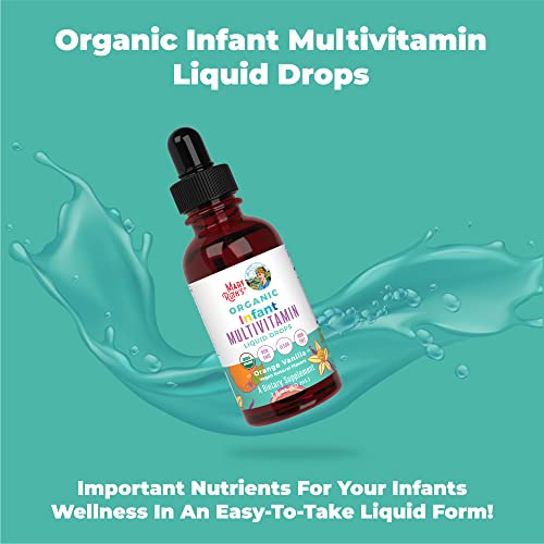 Multivitamin & Multimineral for Infants by MaryRuth's | USDA Organic | Sugar Free | Liquid Vitamins for Babies 6-12 Months | Immune Support & Overall Wellness | Vegan | Non-GMO | 2 Fl Oz