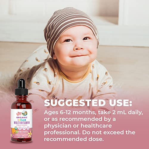 Multivitamin & Multimineral with Iron for Infants by MaryRuth's | USDA Organic | Sugar Free | Liquid Vitamins for Babies 6-12 Months | Immune Support & Overall Wellness | Vegan | Non-GMO | 2 Fl Oz