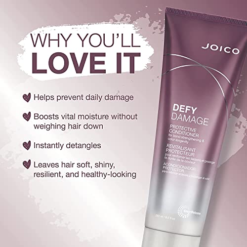 Joico Defy Damage Protective Shampoo & Conditioner Set | Preserve Hair Color | For Bond Strengthening & Color Longevity