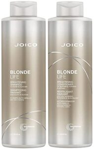 joico blonde life brightening shampoo and conditioner set, 33.8 fl oz (pack of 2)