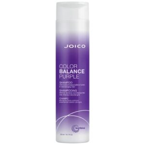 color balance purple shampoo | for cool blonde, gray hair | eliminate brassy yellow tones | boost color vibrancy & shine | uv protection | with rosehip oil & green tea extract | 10.1 fl oz