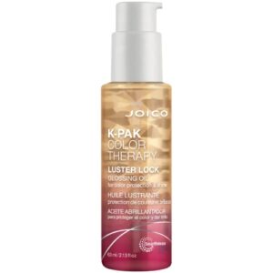 k-pak color therapy luster lock glossing oil | for color-treated hair | for color-protection & shine | tame frizz | with keratin & argan oil | 2.13 fl oz