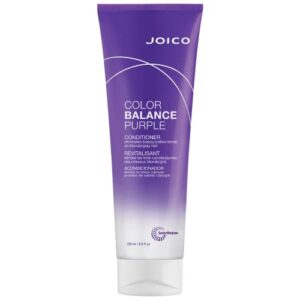 color balance purple conditioner | for cool blonde, gray hair | eliminate brassy yellow tones | boost color vibrancy & shine | uv protection | with rosehip oil & green tea extract | 8.5 fl oz