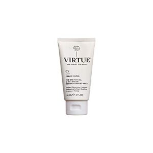 virtue 6-in-1 styler cream 2 fl oz | travel size | alpha keratin shines, texturizes, repairs, strengthens, hydrates hair | sulfate free, paraben free, color safe, vegan