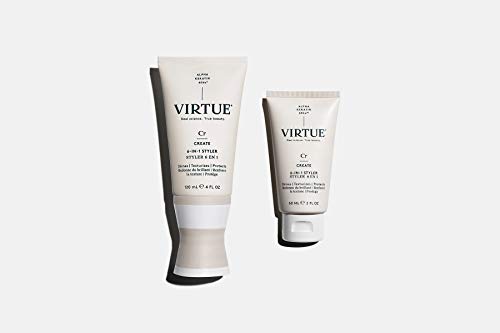 VIRTUE 6-IN-1 Styler Cream 2 FL OZ | Travel Size | Alpha Keratin Shines, Texturizes, Repairs, Strengthens, Hydrates Hair | Sulfate Free, Paraben Free, Color Safe, Vegan
