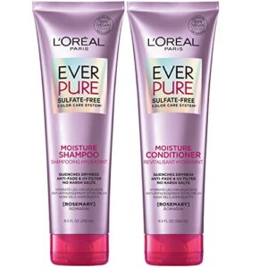 l’oréal paris everpure moisture sulfate free shampoo and conditioner for color-treated hair, 8.5 ounce (set of 2)