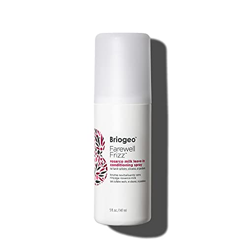 Briogeo Farewell Frizz Rosarco Milk Leave In Conditioning Spray | Coconut Oil & Argan Oil | Anti Frizz Hair Products for Straight, Wavy and Curly Hair | 5 Ounces