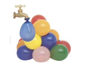 unique water bomb round latex balloons, one size, assorted colors