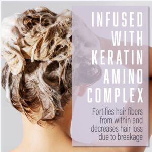 Keranique Damaged Hair Shampoo and Conditioner Set for Hair Repair and Growth with Biotin and Keratin Amino Complex sulfate/parabens free, 8 fl oz