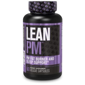 jacked factory lean pm night time fat burner, sleep aid supplement, & appetite suppressant for men and women – 60 stimulant-free veggie weight loss diet pills