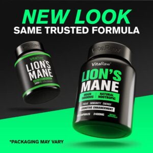 Organic Lions Mane Mushroom Capsules - Powerful Nootropic - Helps Maintain Memory, Energy, and Mental Clarity - Brain Booster Focus Pills - Real Lion's Mane Mushroom Supplement - Paleo, Vegan, Non-GMO