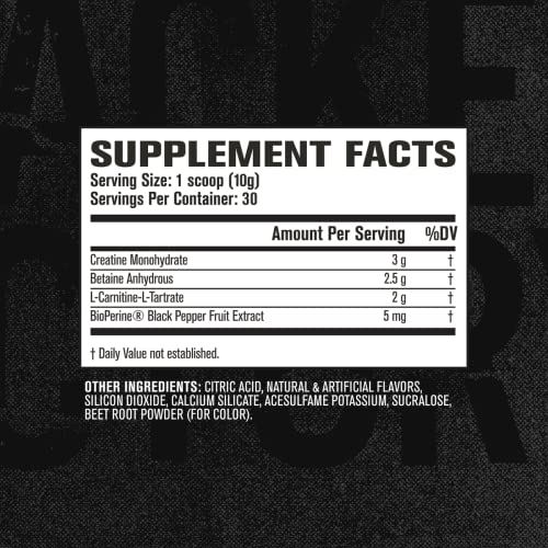 Jacked Factory Growth Surge Creatine Post Workout - Muscle Builder with Creatine Monohydrate, Betaine, L-Carnitine L-Tartrate - Daily Muscle Building & Recovery Supplement - 30 Servings, Swoleberry