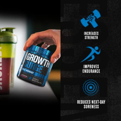 Jacked Factory Growth Surge Creatine Post Workout - Muscle Builder with Creatine Monohydrate, Betaine, L-Carnitine L-Tartrate - Daily Muscle Building & Recovery Supplement - 30 Servings, Swoleberry