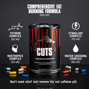 Animal Cuts Thermogenic Fat Burner - Nootropic Weight Loss Management Diet Pills for Men and Women for Focus and Brain Support with Ketones