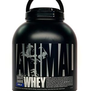 Animal Whey Isolate Whey Protein Powder – Isolate Loaded for Post Workout and Recovery – Low Sugar with Highly Digestible Whey Isolate Protein - Vanilla - 4 Pound (Pack of 1) (Packaging May Vary)