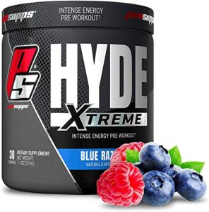 prosupps® mr. hyde® xtreme pre-workout powder energy drink – intense sustained energy, pumps & focus with beta alanine, creatine & nitrosigine, (30 servings, blue razz blitz)