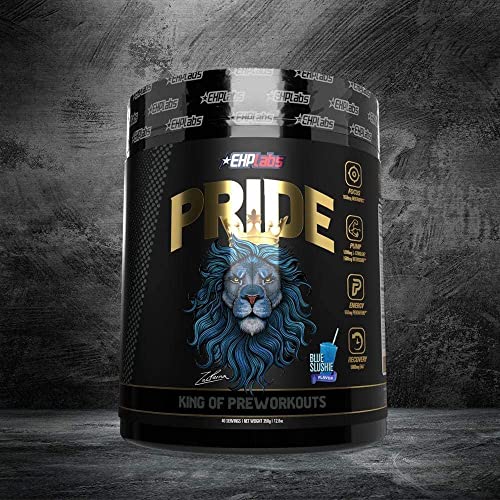 EHPlabs Pride Pre Workout Supplement Powder - Full Strength Pre-Workout Energy Supplement, Sharp Focus, Epic Pumps & Faster Recovery - Blue Slushie (40 Servings)