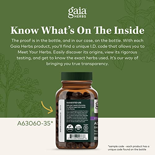 Gaia Herbs Lion’s Mane Mushroom - Brain and Nerve Support Supplement to Help Maintain Neurological Health - with Organic Lion's Mane Mushrooms - 40 Vegan Liquid Phyto-Capsules (40-Day Supply)