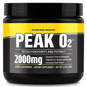 primaforce peak o2 workout supplement, 120 grams – proprietary blend, non-gmo, vegan and gluten free