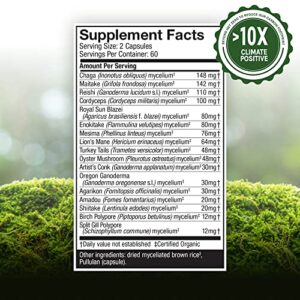 Host Defense, MyCommunity Capsules, Advanced Immune Support, Mushroom Supplement with Lion’s Mane and Reishi, Unflavored, 120