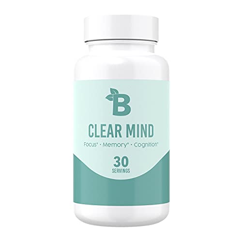 Bloom Nutrition Clear Mind | Nootropic Brain Booster Supplement with Lions Mane Mushroom, Alpha GPC, Ginseng, Ginkgo Bilboa, & Rhodiola Rosea | Supports Mental Clarity, Memory, & Focus | 60 Capsules