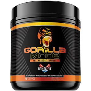 gorilla mode pre workout – massive pumps · laser focus · energy · power – l-citrulline, creatine, glycerpump™, l-tyrosine, agmatine, kanna, n-phenethyl dimethylamine citrate – 574 grams (bombsicle)