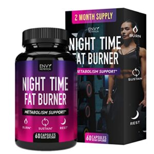 night time fat burner – carb blocker, metabolism booster, appetite suppressant and weight loss diet pills for men and women with green coffee bean extract and white kidney bean – 60 capsules